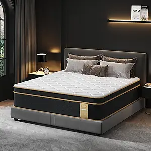 California King Mattress, 12 Inch Gel Memory Foam Hybrid Mattress Cali King Size Bed in a Box, Pressure & Pain Relief, Firm, Individual Pocket Spring, Edge Support, CertiPUR-US