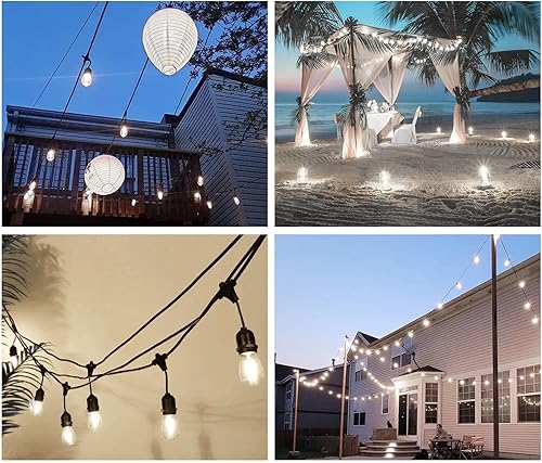 Miniatura 6 de Jslinter S14 - Tira de luces de 5000 K de luz diurna para exteriores, inastillables e impermeables, equivalente a 1 vatio LED de 11 W, base E26 no