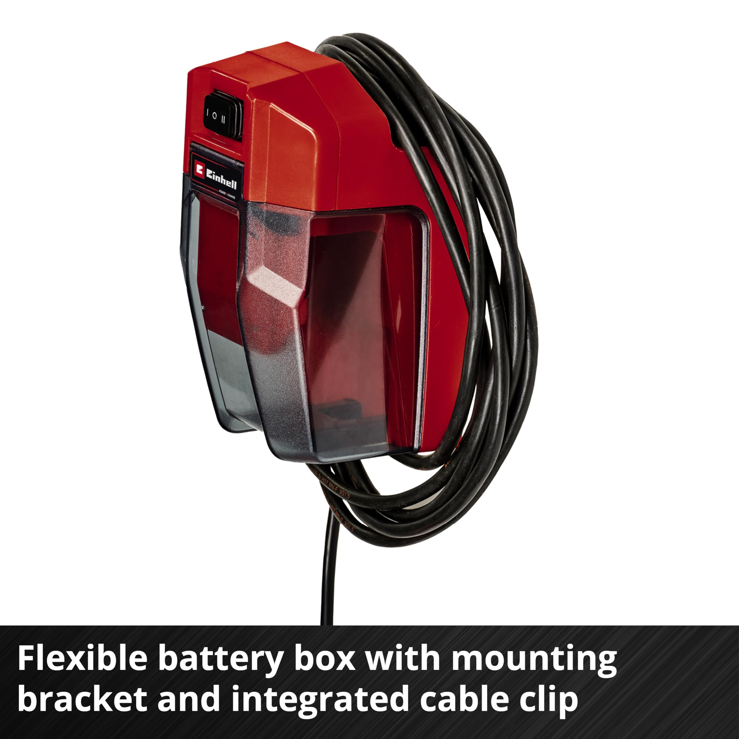 Einhell Akku-Klarwasserpumpe GE-SP 18 LL Li (1x4,0Ah) Power X-Change (Li-Ion, 18 V, max. 4500 L/h, flexible Batteriebox, Dauerlauffunktion, inkl. 4,0 Ah Akku & Schnellladegerät) Rot/Schwarz