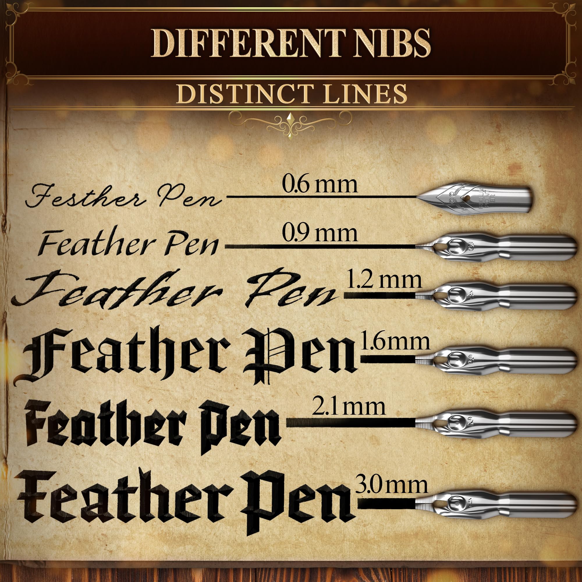 Amazon | 赤い羽の羽ペンとインクのセット - 11.4インチ アンティーク