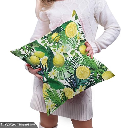 Miniatura 429 de Ambesonne The Yard - Tela de hibisco de flores tropicales en tonos de la vida real, tela decorativa para tapicería, cestas de almacenamiento