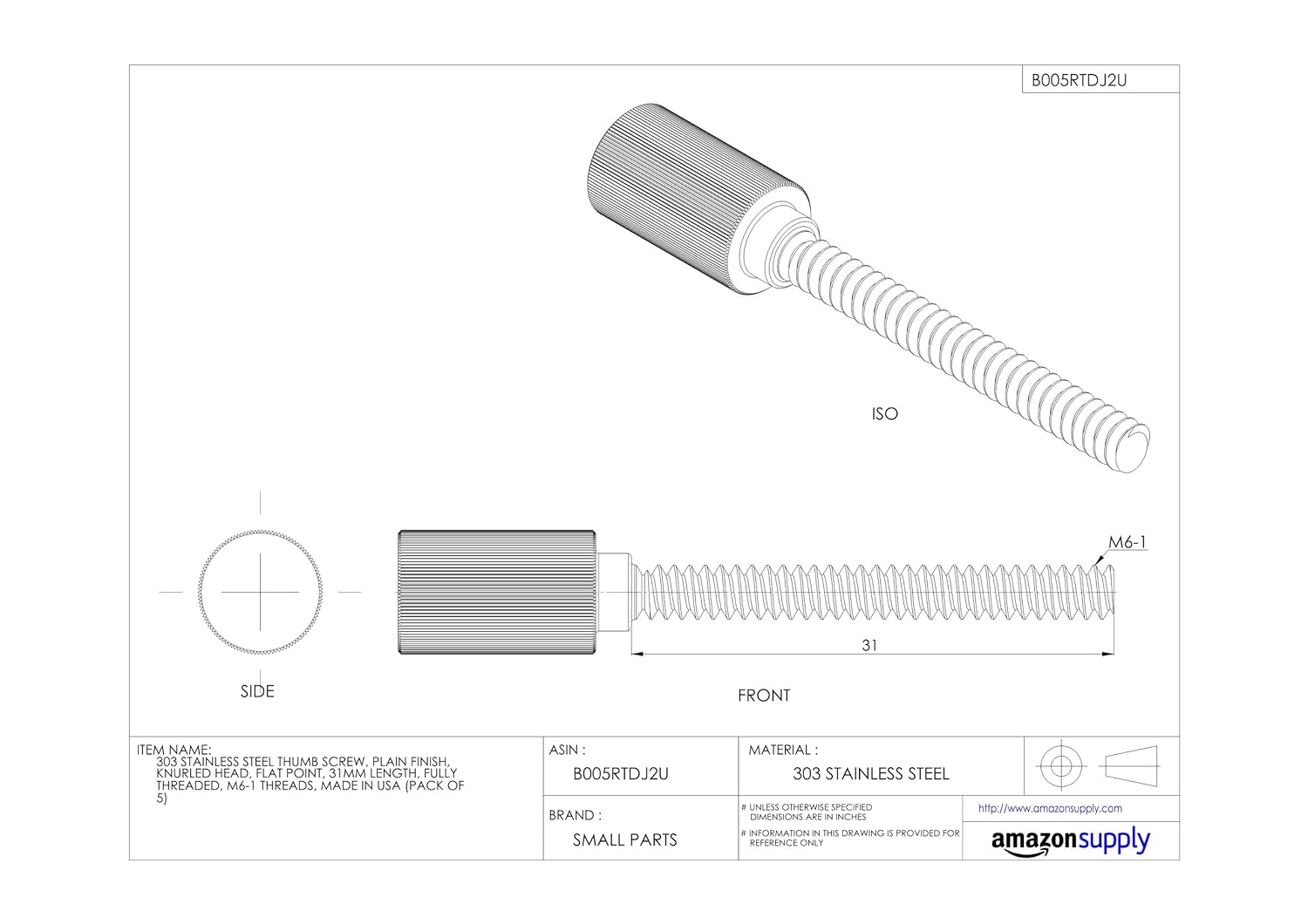 Blасk Frіdау - 40% оƒƒ Plain 303 Stainless Steel Precision Thumb Screws with Shoulder, M5-0.8, 11.1 millimeters Head Diameter, 9 millimeters Length (Pack of 5) Flаѕh Dеаlѕ - 60% оƒƒ Plain 303 Stainless Steel Precision Thumb Screws with Shoulder, M5-0.8, 11.1 millimeters Head Diameter, 9 millimeters Length (Pack of 5)