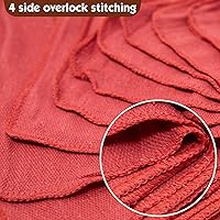 Vista 5 de Nabob Wipers Shop Towels Paquete de 50 trapos de algodón de 14 x 14 pulgadas, grado comercial (paquete de 50, rojo)