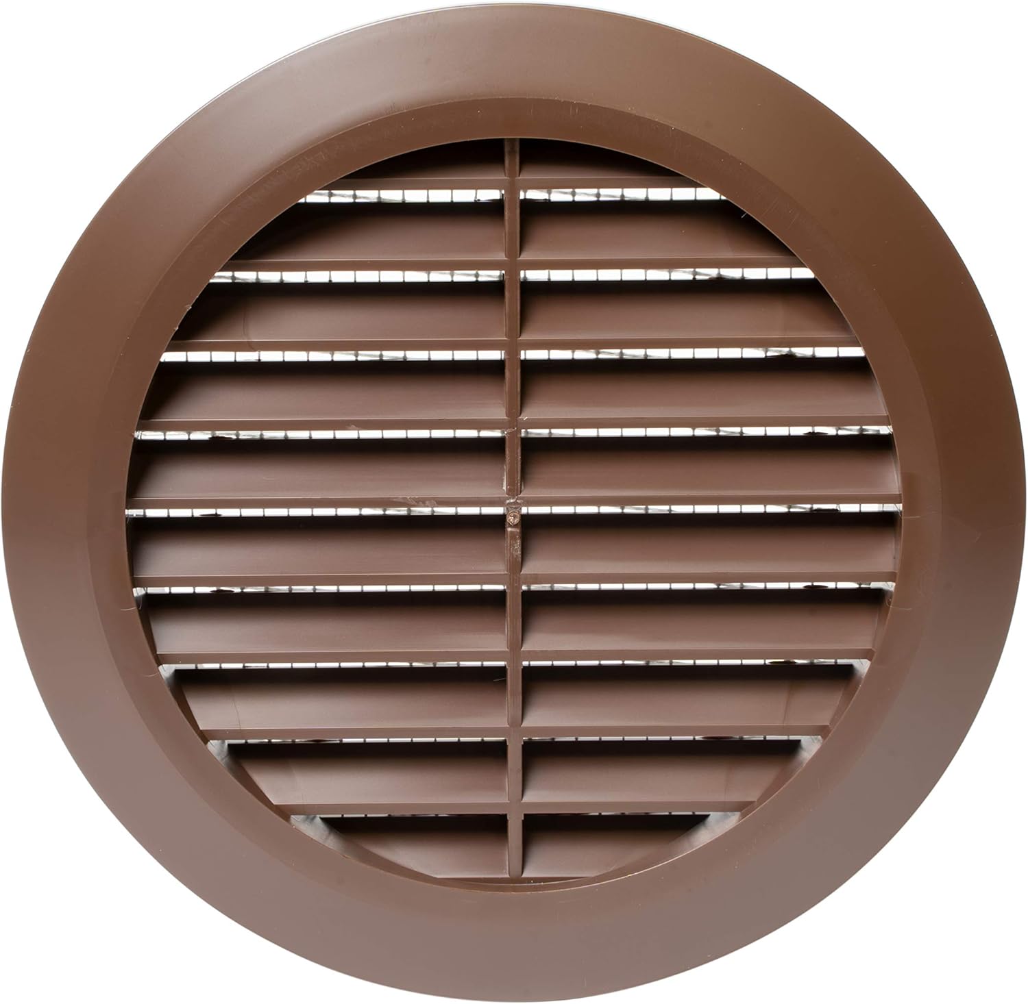 Vent Systems 4'' Inch Brown Soffit Vent Cover Round Air Vent Louver Grill Cover Built