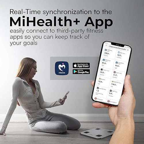 Miniatura 4 de BodyView - Báscula inteligente de 4 electrodos para peso corporal, báscula digital, 24 métricas, escala con IMC, grasa corporal, mediciones de masa