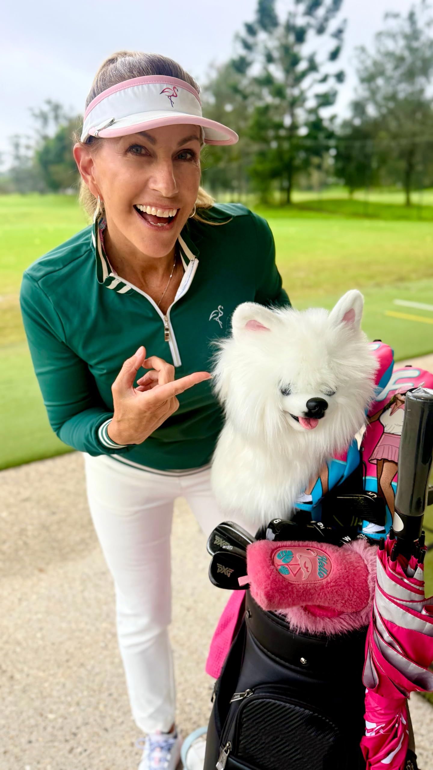 Craftsman Golf Funda realista para palo de golf de perro Pomerania blanco para maderas y conductor