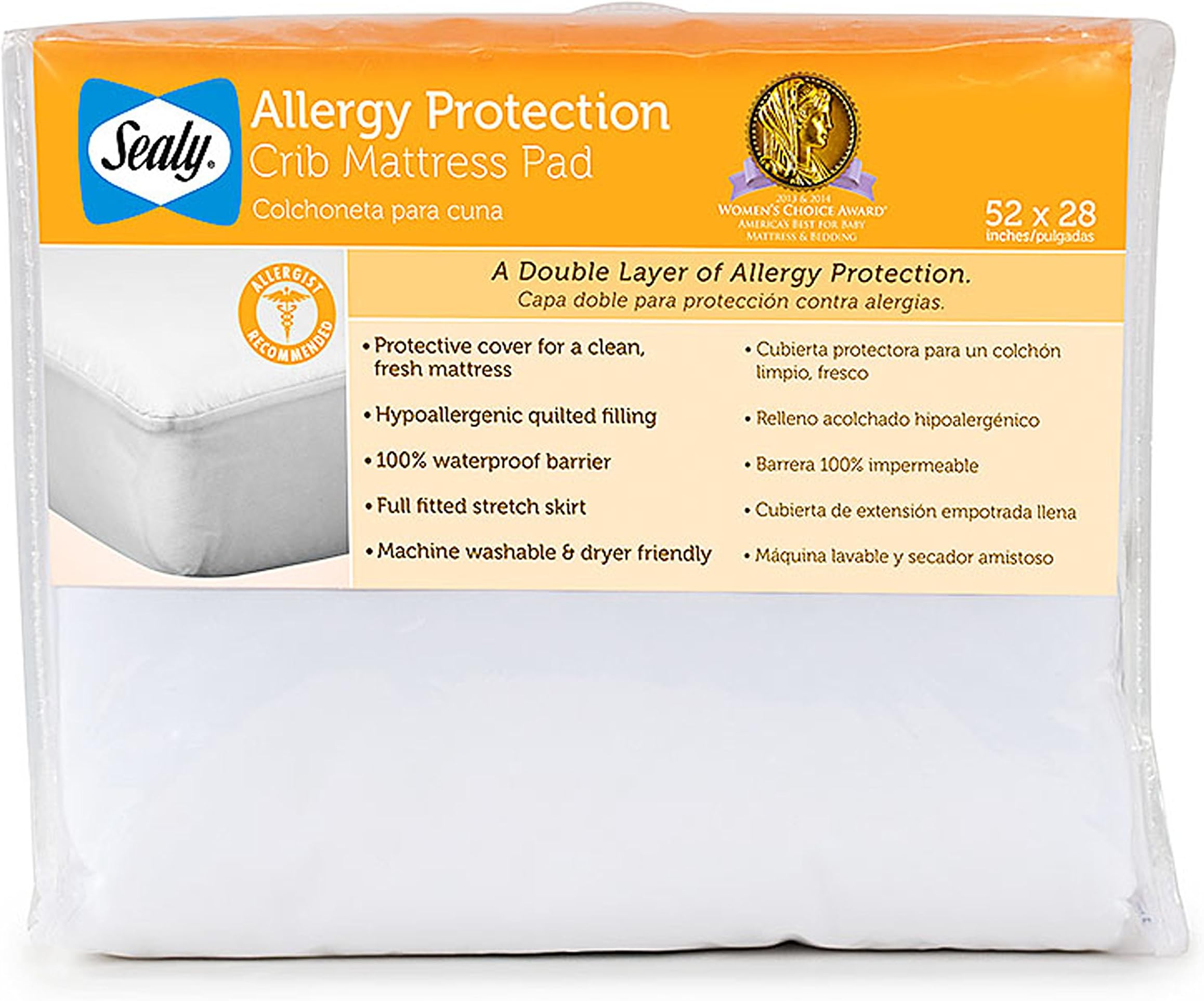 SEALYAllergy Protection Crib Mattress Pad (Discontinued by Manufacturer)