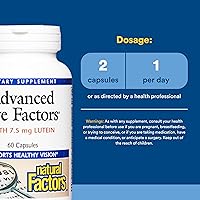 Vista 3 de Natural Factors, Advanced Eye Factors, Antioxidant Support for Healthy Vision with Lutein and Zeaxanthin, 60 Capsules