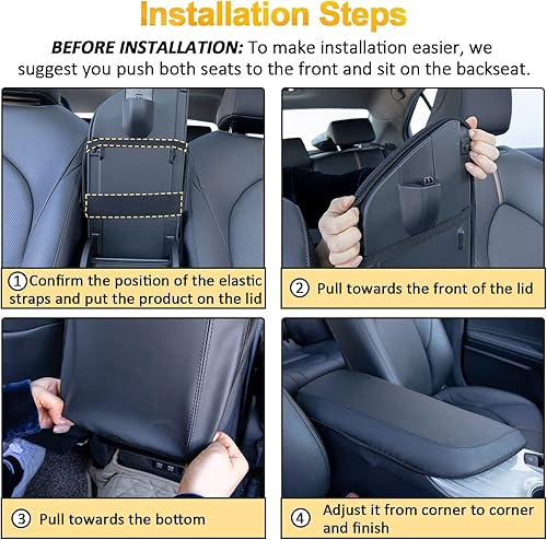 Miniatura 5 de TOPINSTALL Funda de consola central compatible con Toyota Camry 2018-2024, accesorio interior de piel sintética, funda de reposabrazos de piel