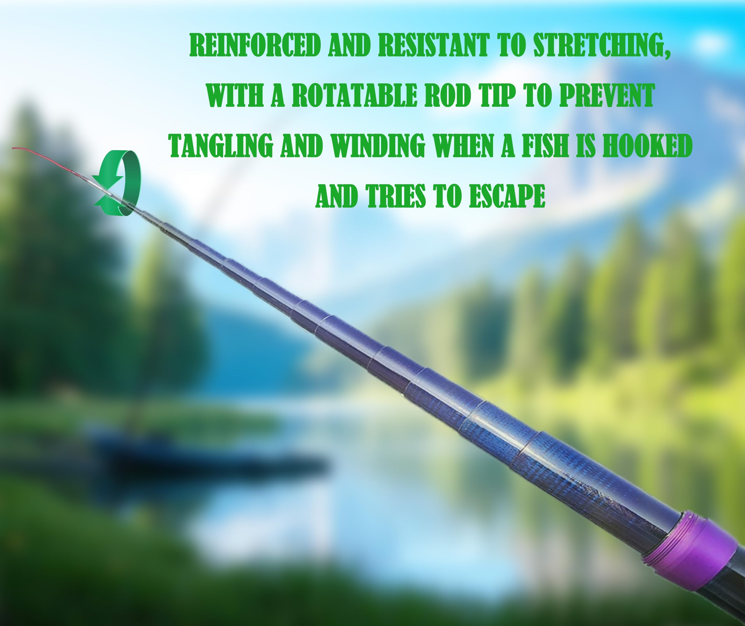 Canna da pesca telescopica in fibra di carbonio da 26,6 FT Canna da pesca ultraleggera portatile canne Tenkara Canne pieghevoli Bass Crappie Kit completo Pocket canna da pesca in bambù