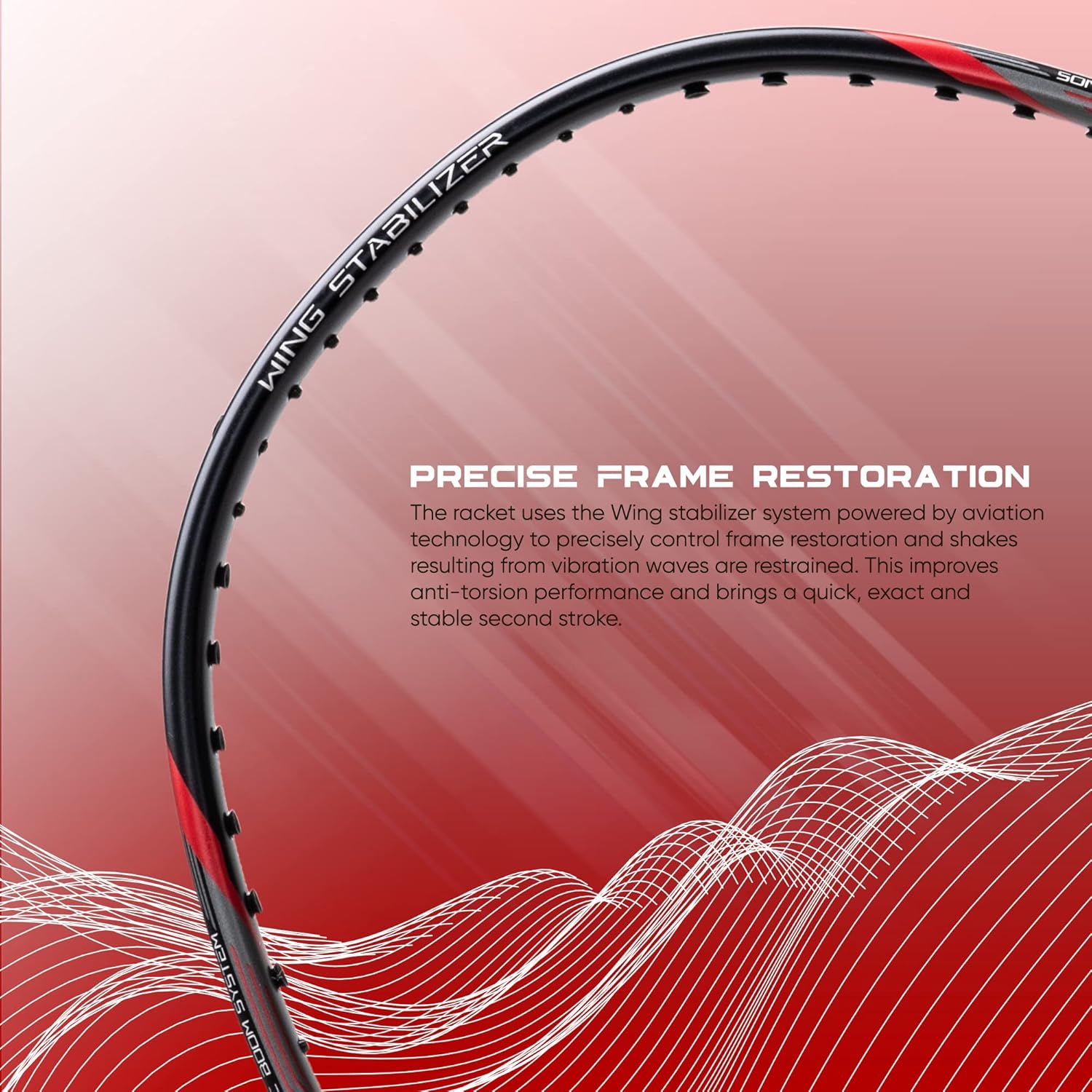 Li-Ning Tectonic 1S Carbon Fibre Strung Badmiton Racket with Free Full Cover (Black/Red, 83 Grams)