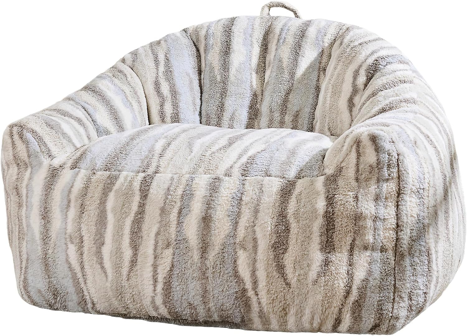 Bean Bag Chair for Adults, 49.2" Comfy Beanbag with Handle, Lazy Sofa Chair with Armrest, Great for Reading Gaming Watching TV, Living Room and Bedroom, Loveseat