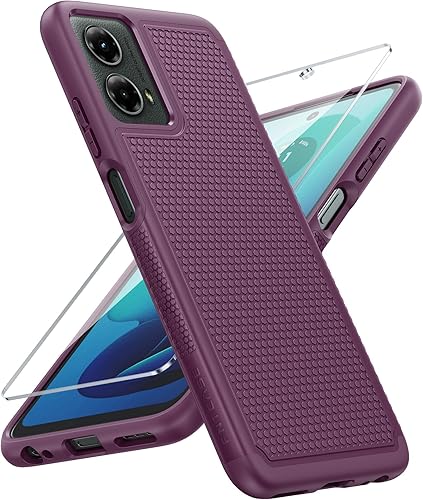 Miniatura 60 de FNTCASE Funda para Motorola Moto G-Power-5G-2024: funda protectora de doble capa resistente para teléfono celular a prueba de golpes con parte