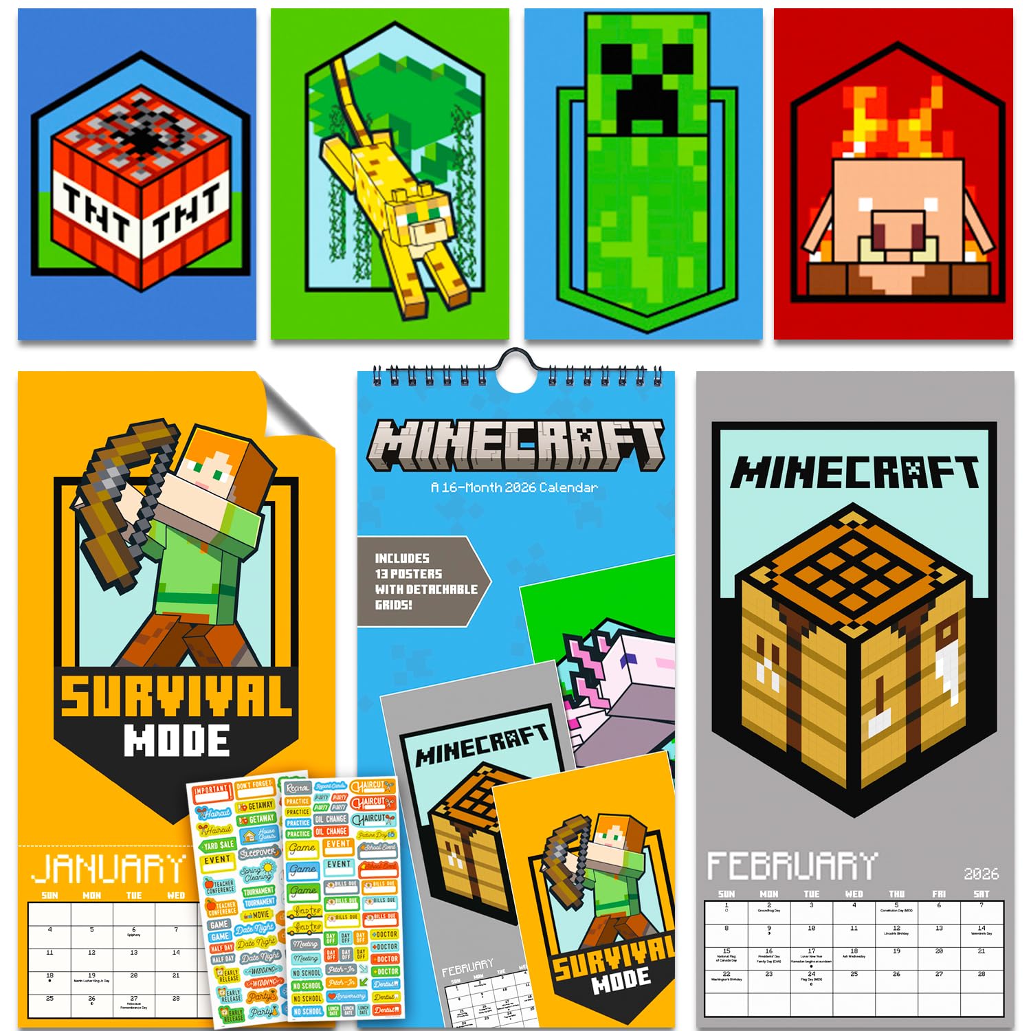Amazon | Minecraft カレンダー 2026 - デラックス 2026 Minecraft