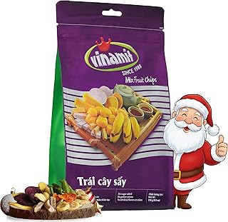 Vinamit Mixed Fruit Chips | Christmas Snacks 8.8 oz Bag | Tropical Mix with & Vegetable | No Sugar Added | Non-GMO, Gluten-Free, Vegan | Christmas Treats & Stocking Stuffers Men or Women