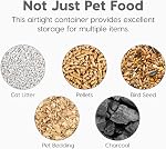 IRIS USA WeatherPro Airtight Dog Food Storage Container, Holds Up to 4.5 kg, For Dog, Cat, Bird and Other Pets, Keeps Food Fresh, Keeps Pests Out, Translucent Body, Zero BPA, Gray