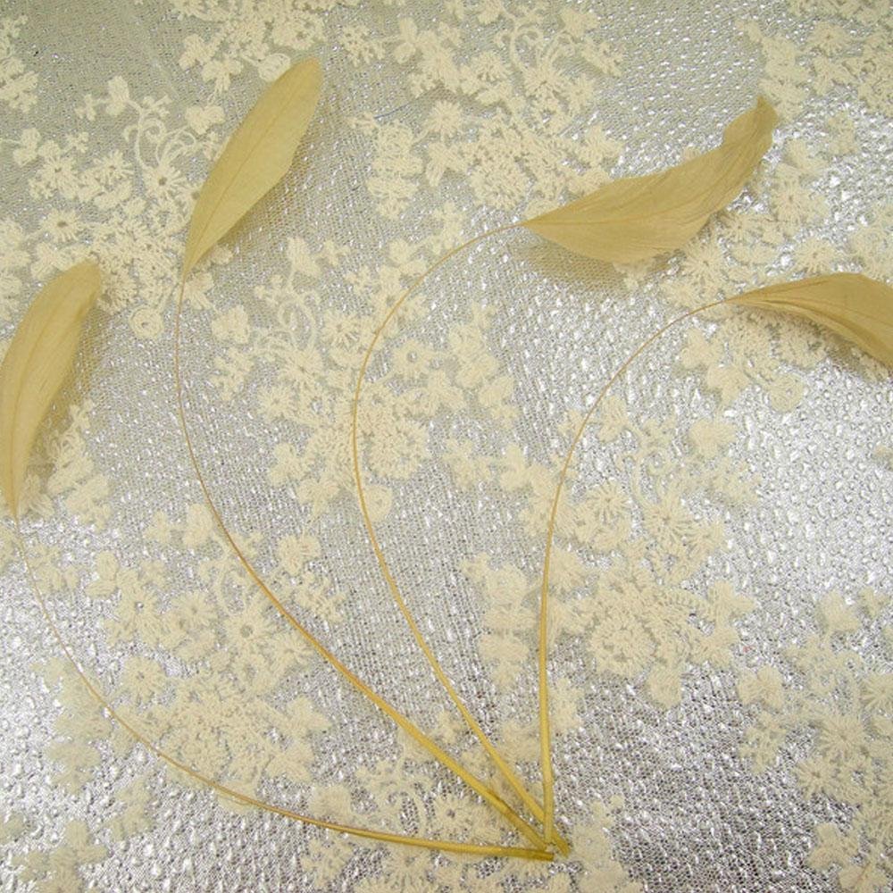 69 Colours Choices 5/7" Loose Stripped Coque Feathers for Millinery Hats Trimming Fascinators Craft Decorating Dancing Costume Making (Mustard #60, 10pcs)