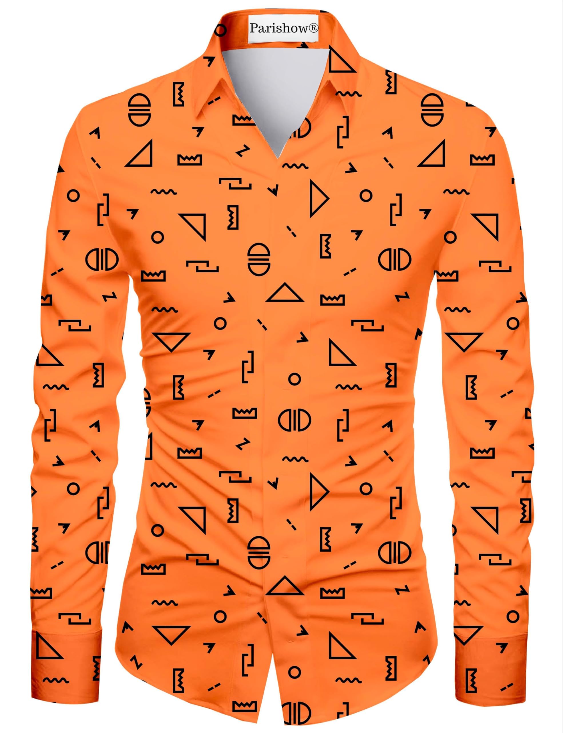 Polycotton Geometric Print Shirt Fabric (Unstitched)-image-12