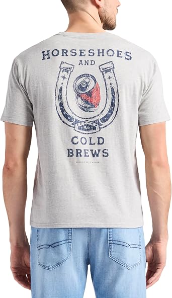 Buffalo David Bitton Mens Short Sleeve Cocktail Drink Graphic Tee