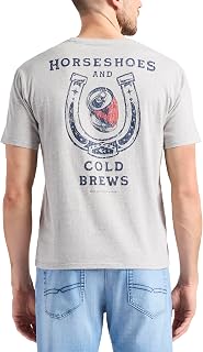 Buffalo David Bitton Men's Short Sleeve Cocktail Drink Graphic Tee