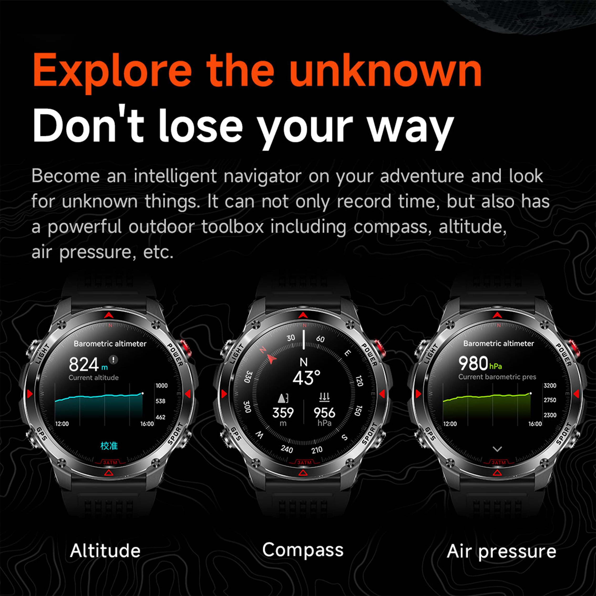 Reloj Inteligente Hombre con Llamadas, 1,46 Pulgada Smartwatc Hombre Deportivo con Podometro Pulsometro SpO2 Sueño Presion Arterial Actividad IP68 Reloj Digital para iOS Android (Plateado)