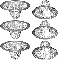 Vista 8 de Colador de drenaje pequeño de 1.0", atrapa cabellos para desagüe de fregadero, colador de drenaje de fregadero de baño, 2 cestas de malla de drenaje