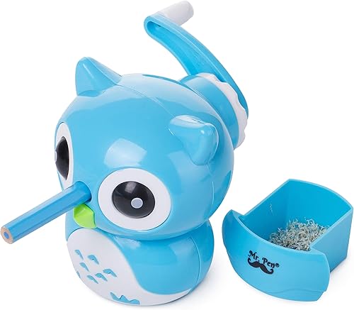Miniatura 8 de Mr. Pen - Sacapuntas, sacapuntas en forma de búho, sacapuntas para niños, sacapuntas para lápices de colores, manual de sacapuntas, lindo