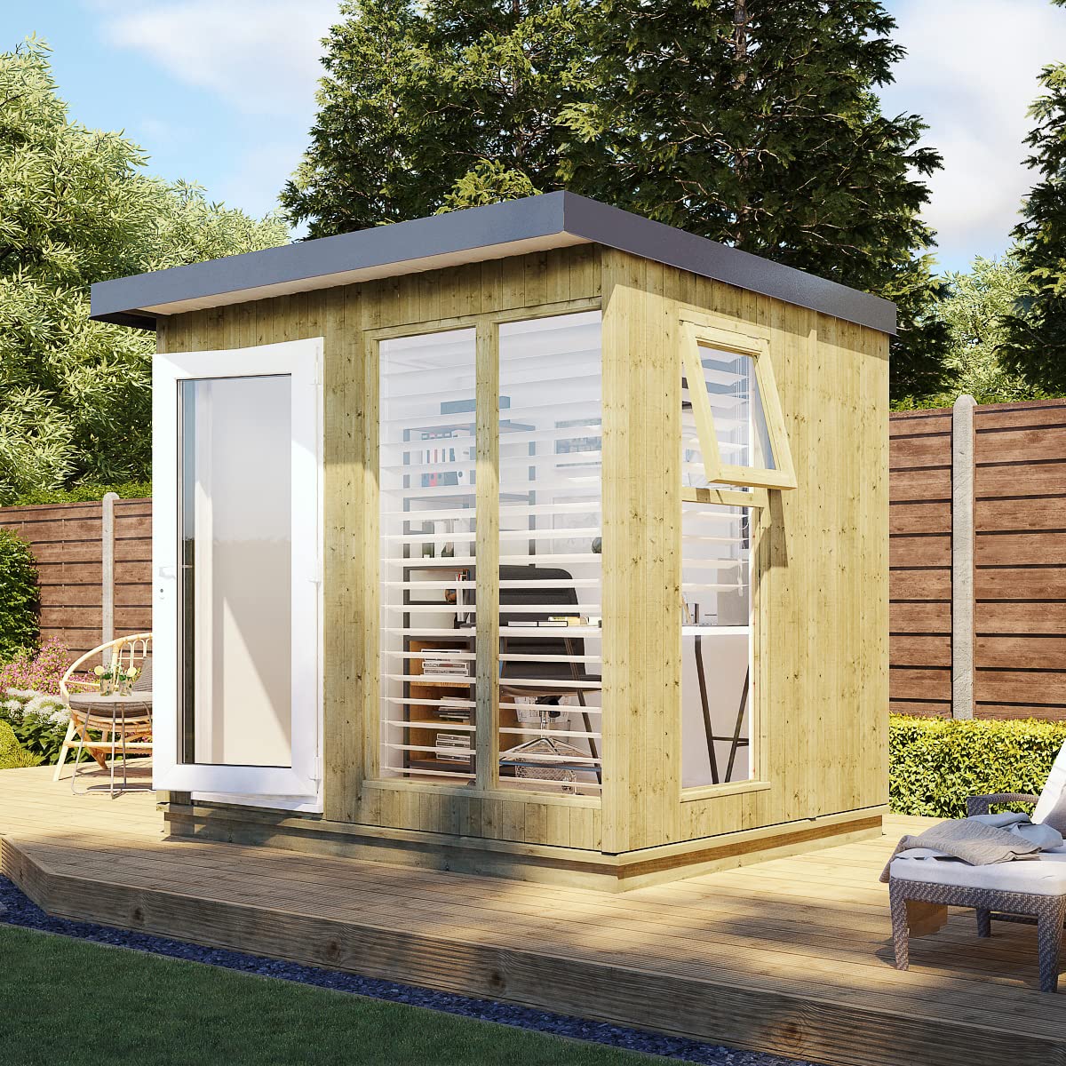 Buy Project Timber 8 x 6 My Den Fully Insulated Garden Office Pod Shed