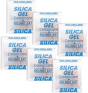50PCS 2g Silica Gel Packets, Moisture Absorbers Desiccant Packs for Storage, Clothes, Shoes, Electronics, 3D Printer Filament, Jewelry, Spices, Safes, Tools