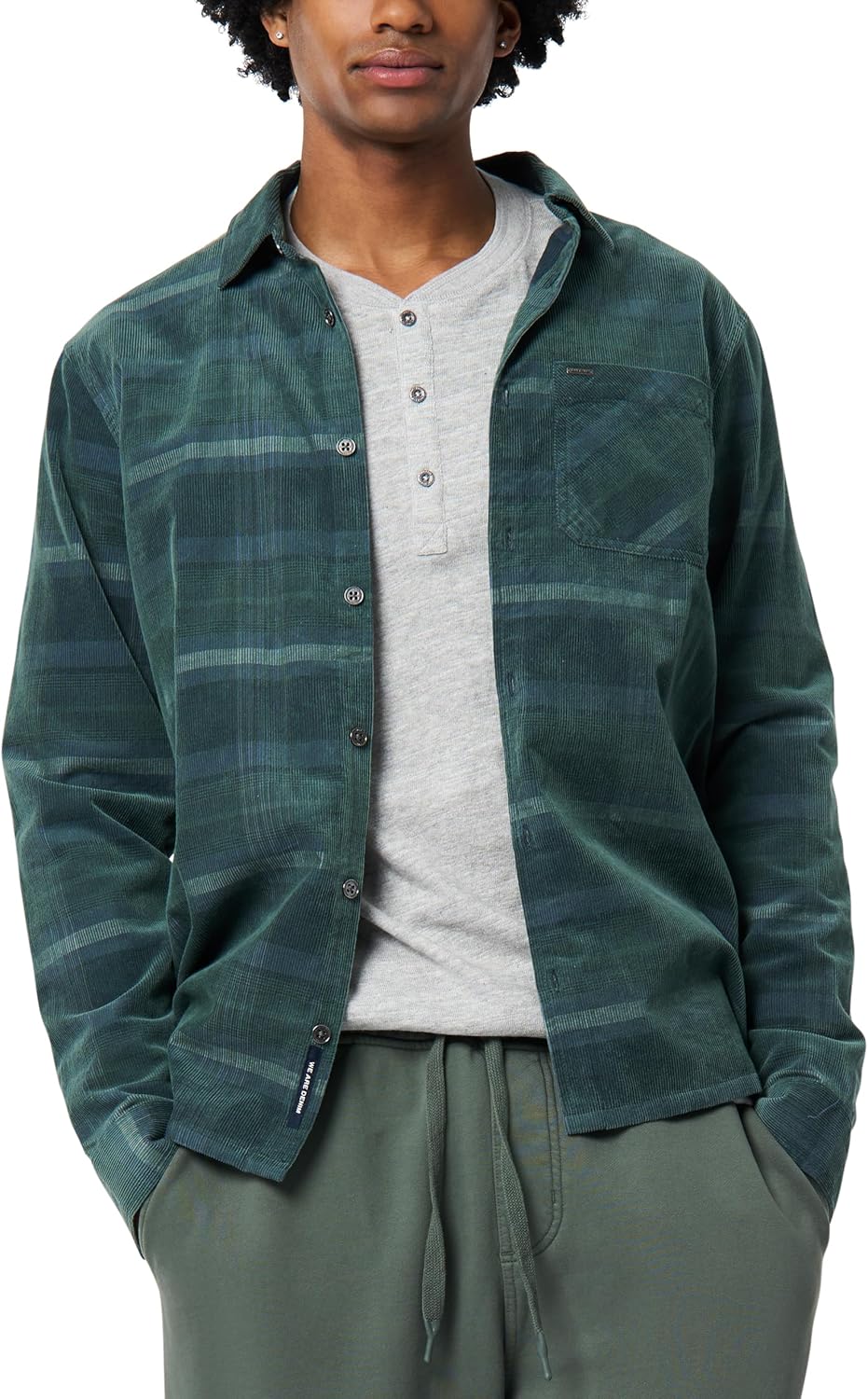 Buffalo David Bitton Mens Long Sleeve Corduroy Button Down