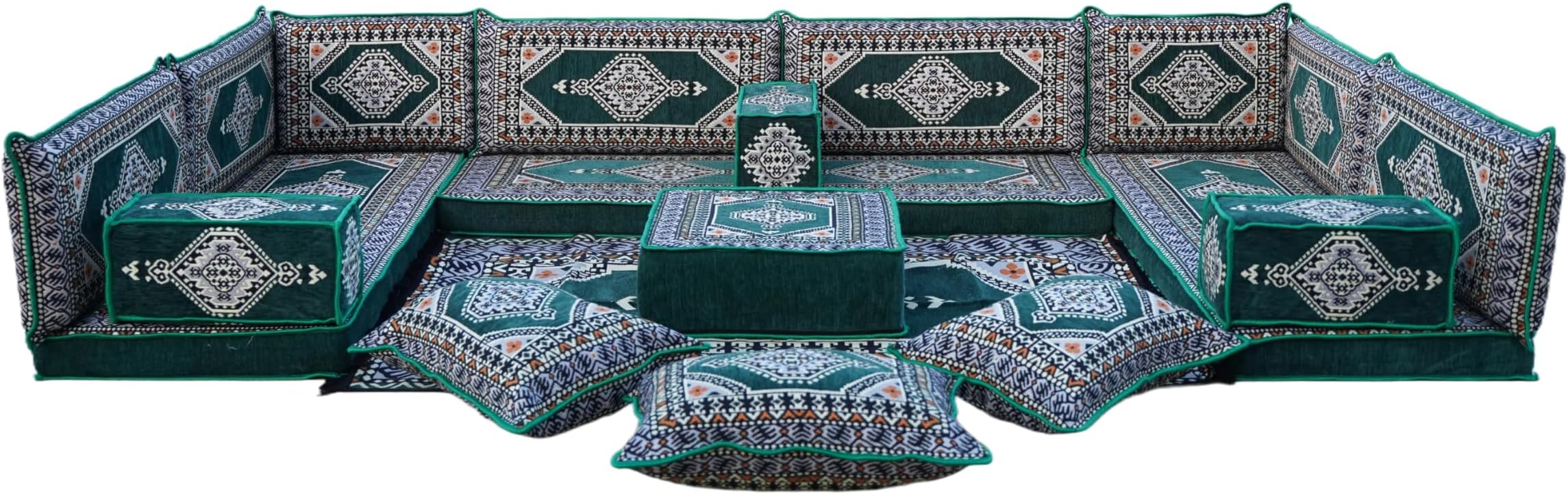 arabicsofa U Shaped Set, Arabic Majlis, U Shaped Living Room Sofas, Floor Couch, Indoor Floor Sofas, Floor Cushions, Floor Pillow, Cozy Sofa (U Sofa Full Set)