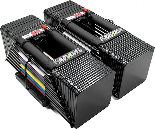 PowerBlock Elite USA - Mancuernas ajustables de 90 libras, se venden en pares, mancuernas de 5 a 90 libras, construcción duradera, innovador equipo