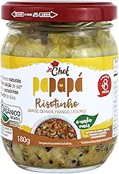 Papapá, Risotinho infantil, Orgânico, La Chef, Sabor Arroz, Quinoa, Frango & Legumes, 180g, Marrom