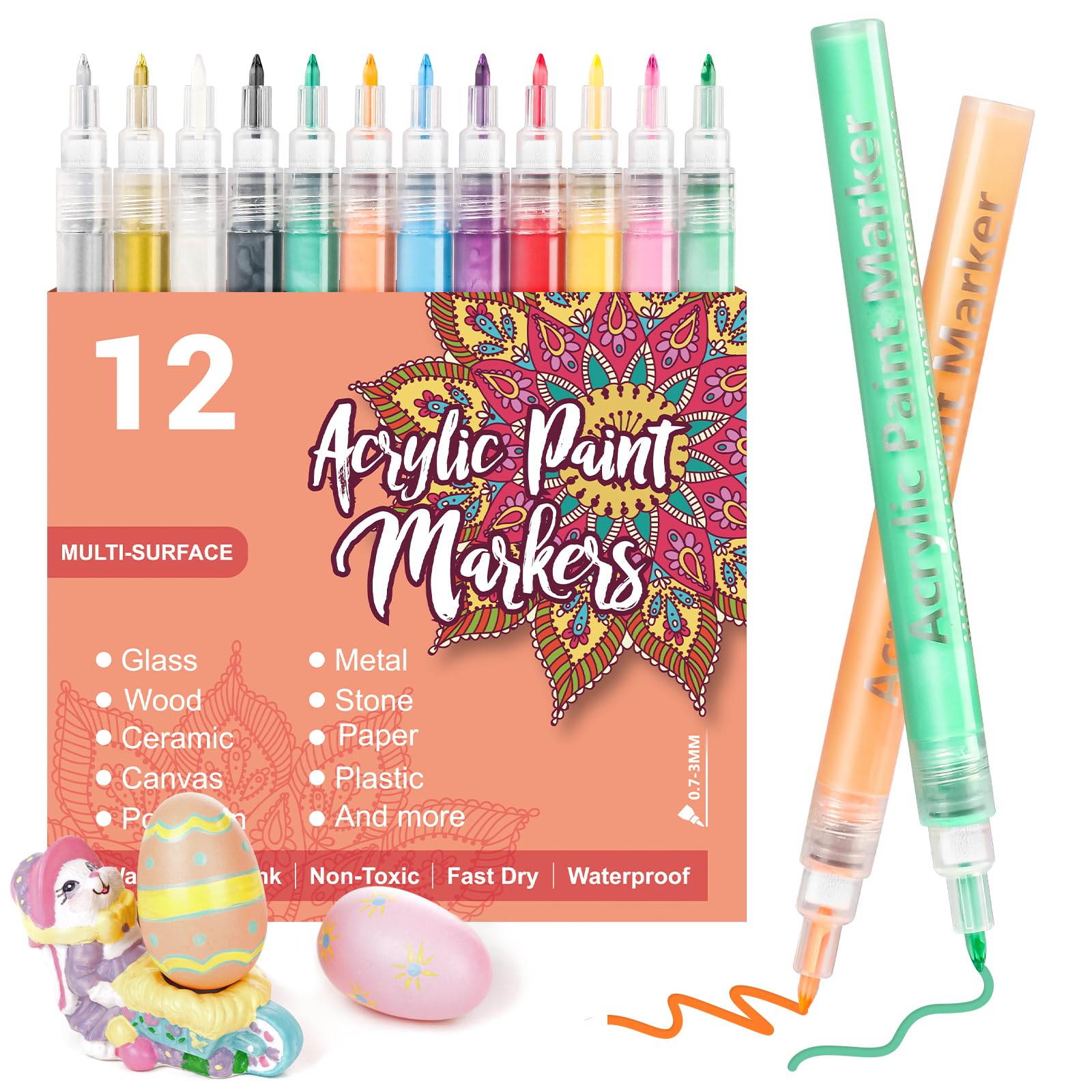 Metallic Marker Stones Best Paint Pens For Rocks Momihoom Metallic
