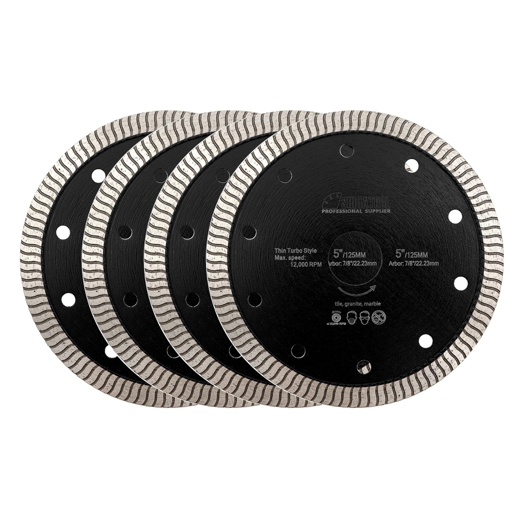 SHDIATOOL Super-Thin Diamond Saw Blade, 4-1/2- Inch (115mm) Porcelain Cutting Disc for Tile Ceramic Marble Granite Arbor 7/8 Inch on Angle Grinder(