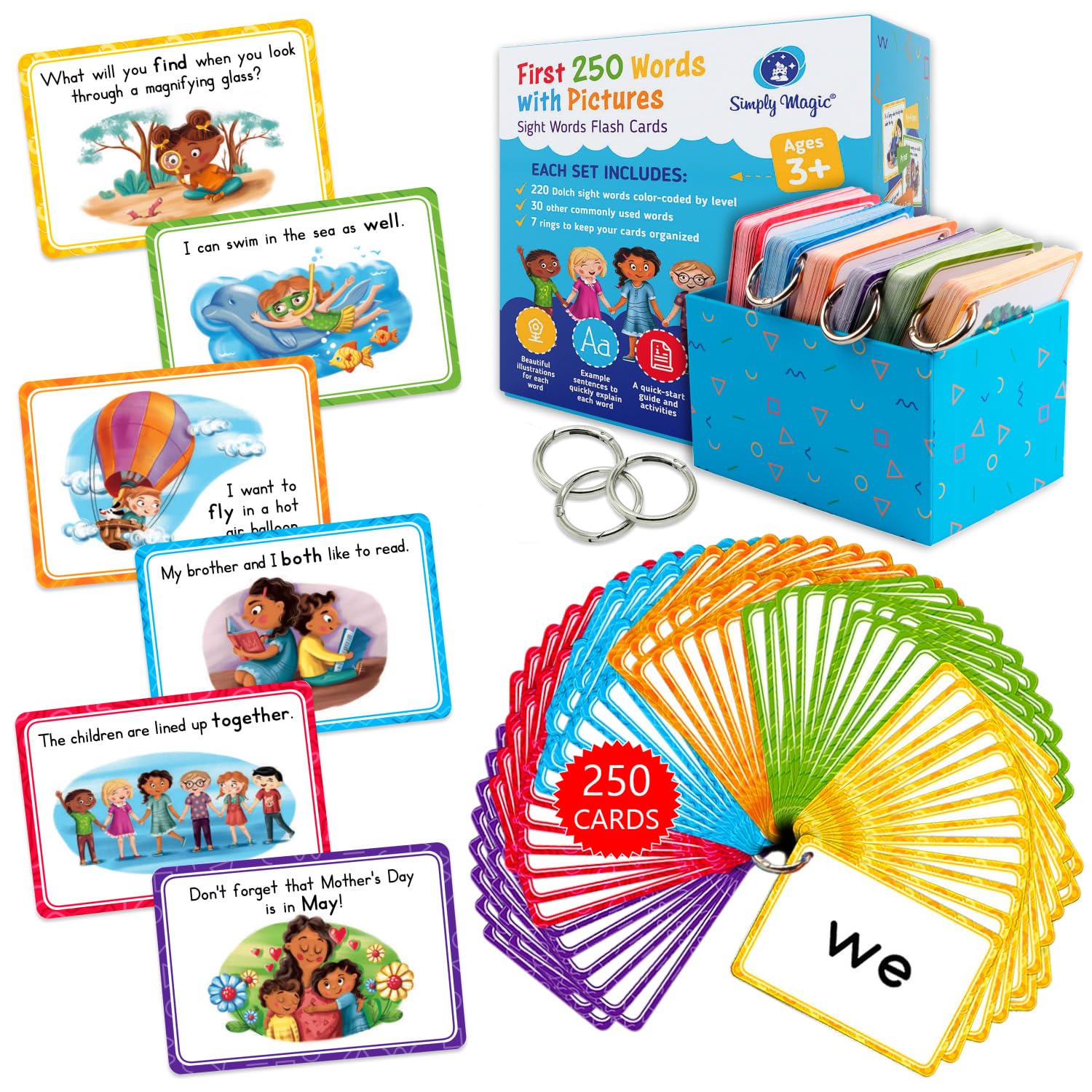 Amazon.com: 250 Sight Words Flash Cards for Kindergarten with