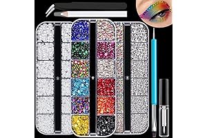 3600pcs Crystal Face Gems Eyes Jewels with Glue