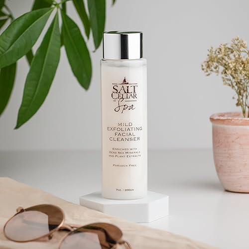 Miniatura 4 de Salt Cellar Spa Limpiador facial exfoliante suave, enriquecido con minerales del mar muerto, vitamina C y manzanilla, 7 onzas