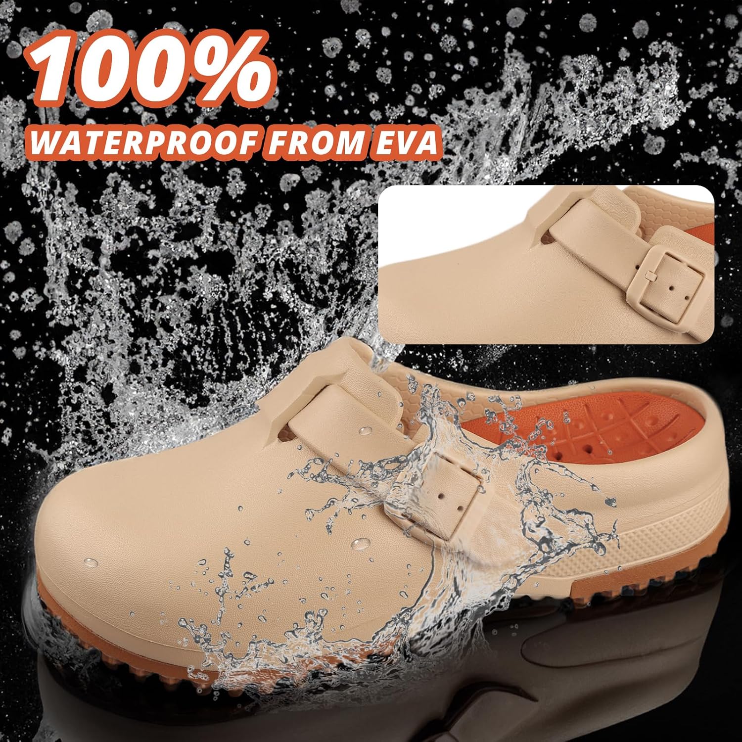 Unisex Slip-Resistant Work Clogs, Mercy Mules for Food Service, Garden, or Nursing
