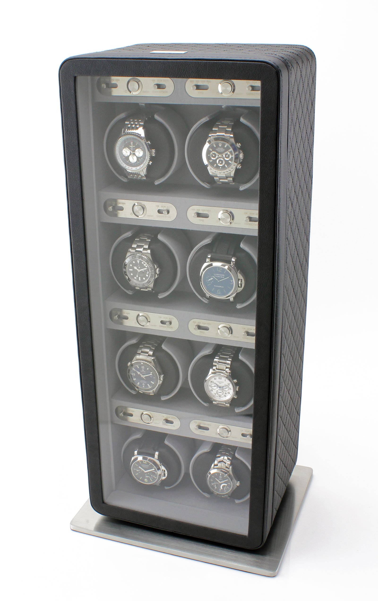 HeidenMonaco Eight Watch Winder in Black Leather