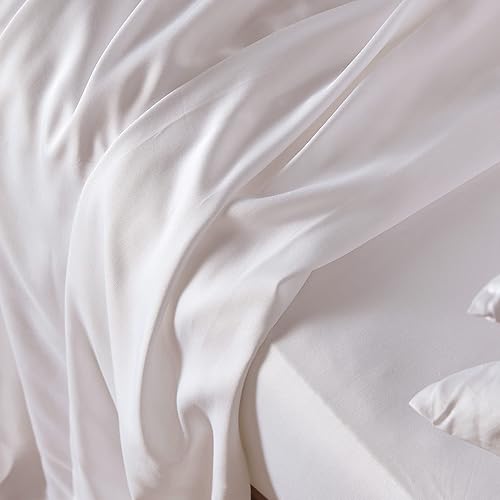 Miniatura 10 de SLEEP ZONE Juego de sábanas refrescantes de lujo, tamaño King, 4 piezas, sedosas, suaves, transpirables, juego de sábanas encimeras y fundas de