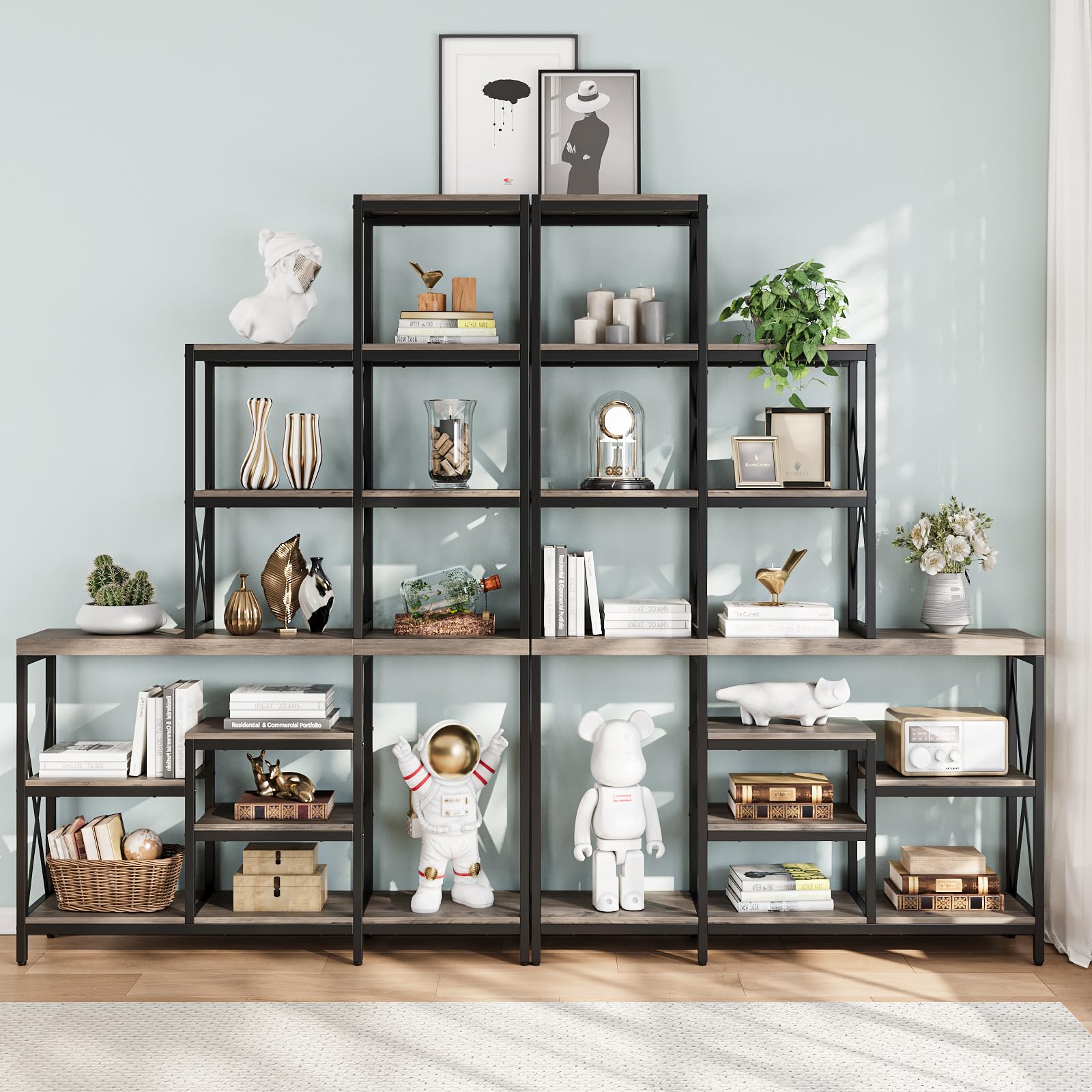 Amazon.co.jp: Etagere リビングルーム用本棚 幅110インチ x 高さ70