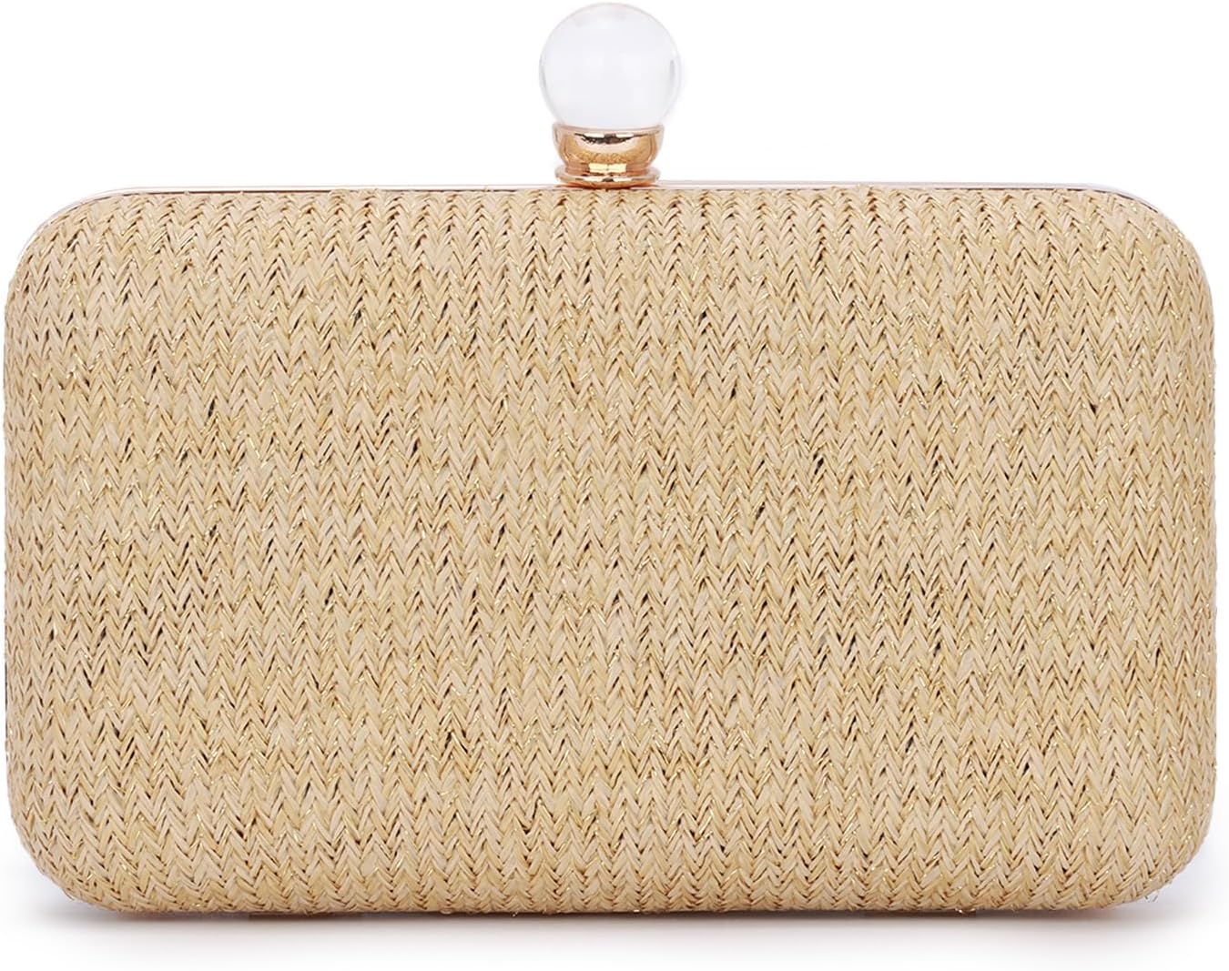 Emprier Straw Clutch Purse for Women Raffia Crossbody Handbags Summer Woven Purses Envelope Handbag
