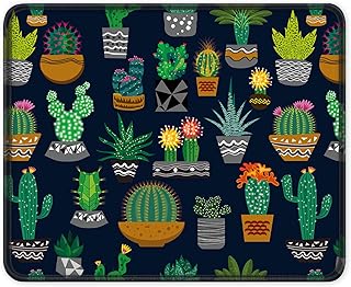 ITNRSIIET Gaming Mouse Pad with Stitched Edges, Premium-Textured Mouse Mat Pad, Non-Slip Rubber Base Mousepad for Laptop, Computer & PC, 260×210mm, Cute Cactus
