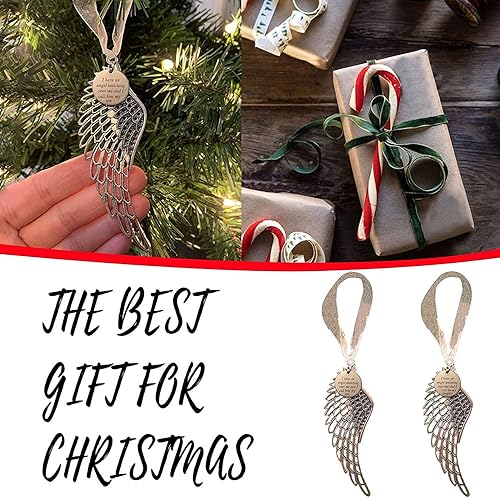 Miniatura 4 de Adornos de Navidad con alas de ángel, adornos conmemorativos para la pérdida de un ser querido, personalizables, A Piece of My Heart is in Heaven,