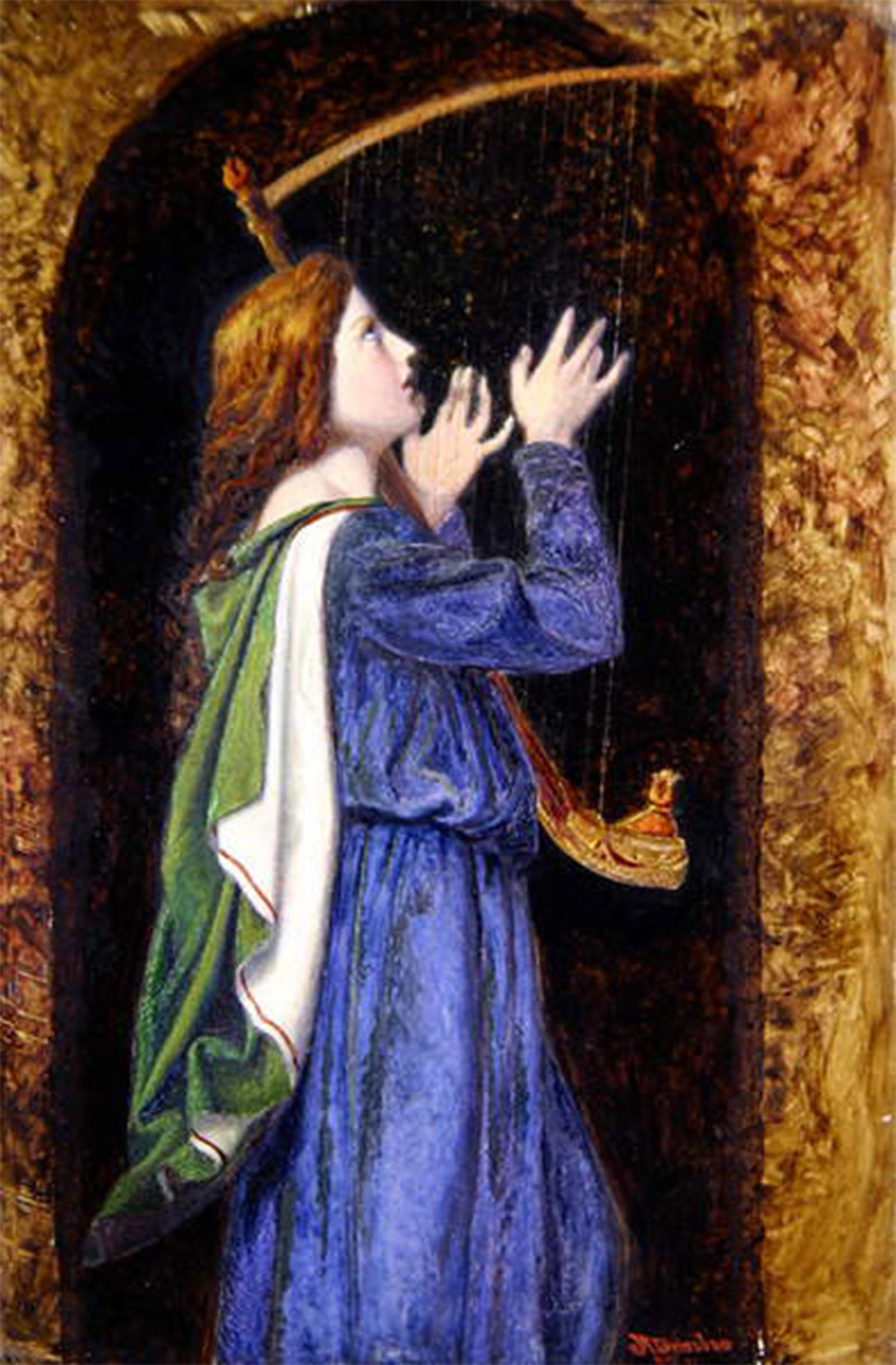 ARTXLXXBN Famous Print Painting Colorful Art Print Saint Cecilia Canvas Art Decorations for Home Decor 60x90cm
