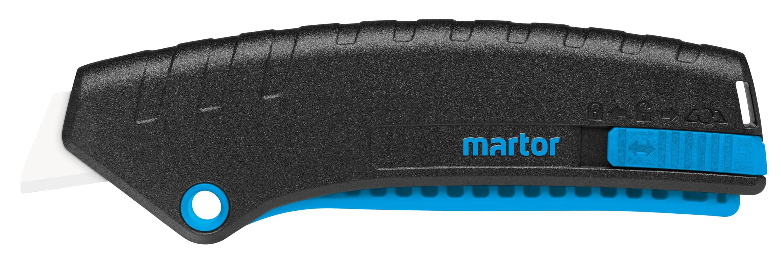 MARTOR Safety knives with retractable blade, ceramic blade, SECUNORM MIZAR, Professional cutter, lightweight, plastic, right & left handed, logistics