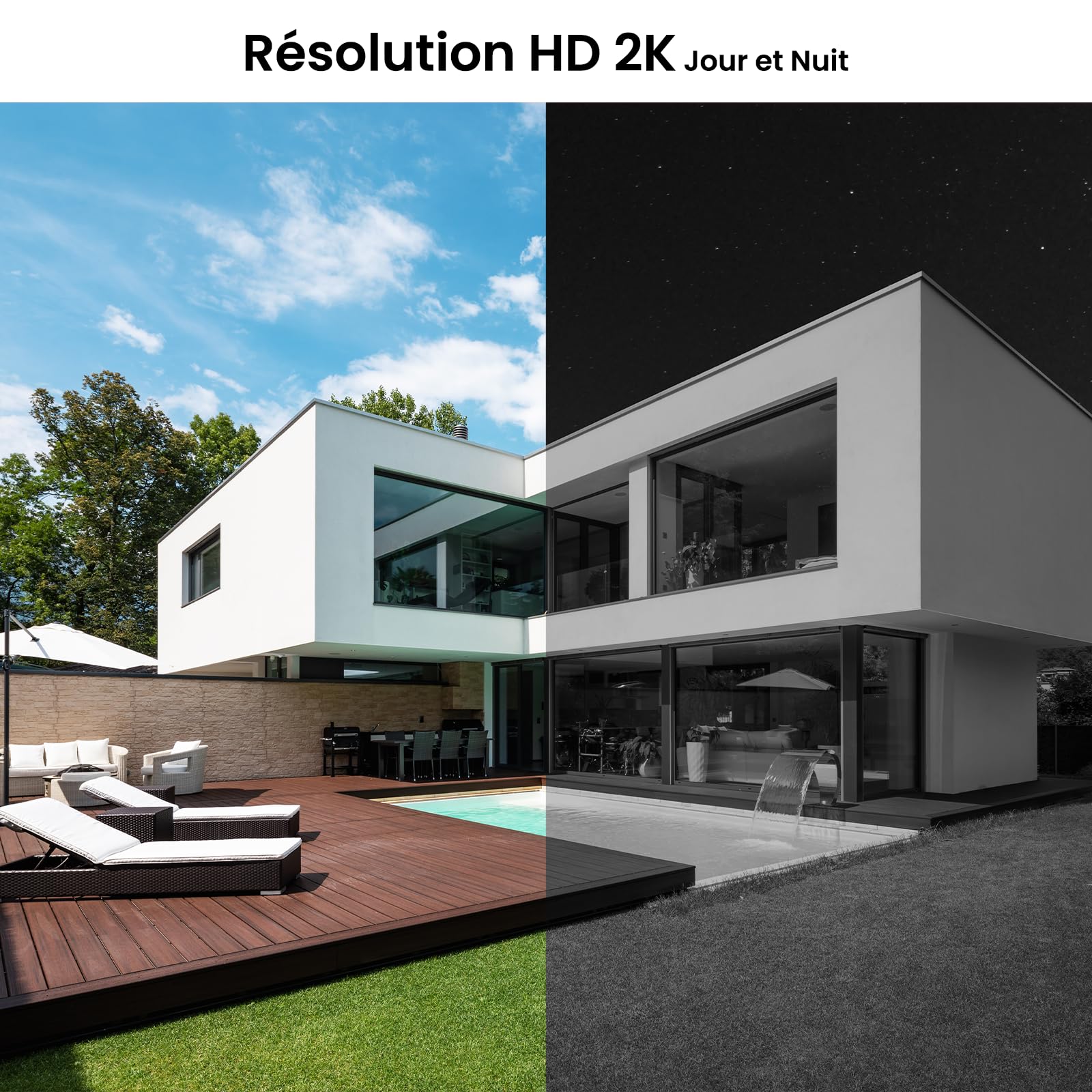 GALAYOU Camera Surveillance WiFi Exterieure sans Fil - 2K Camera Surveillance sur Batteries Exterieure/Interieure, Alerte Instantanée PIR, Sirène Intelligente, IP65