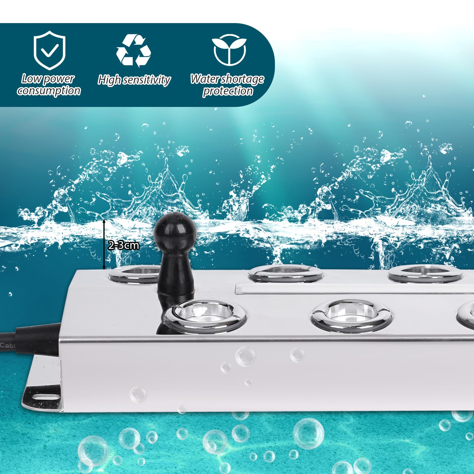 Mxmoonant Ultrasone mistgeneratoren, 10 koppen, 7 l/u, met een boei en stroomvoorziening van 400 W, voor tuinbouw, podiumlandschap, groenteconservering, magische sfeer