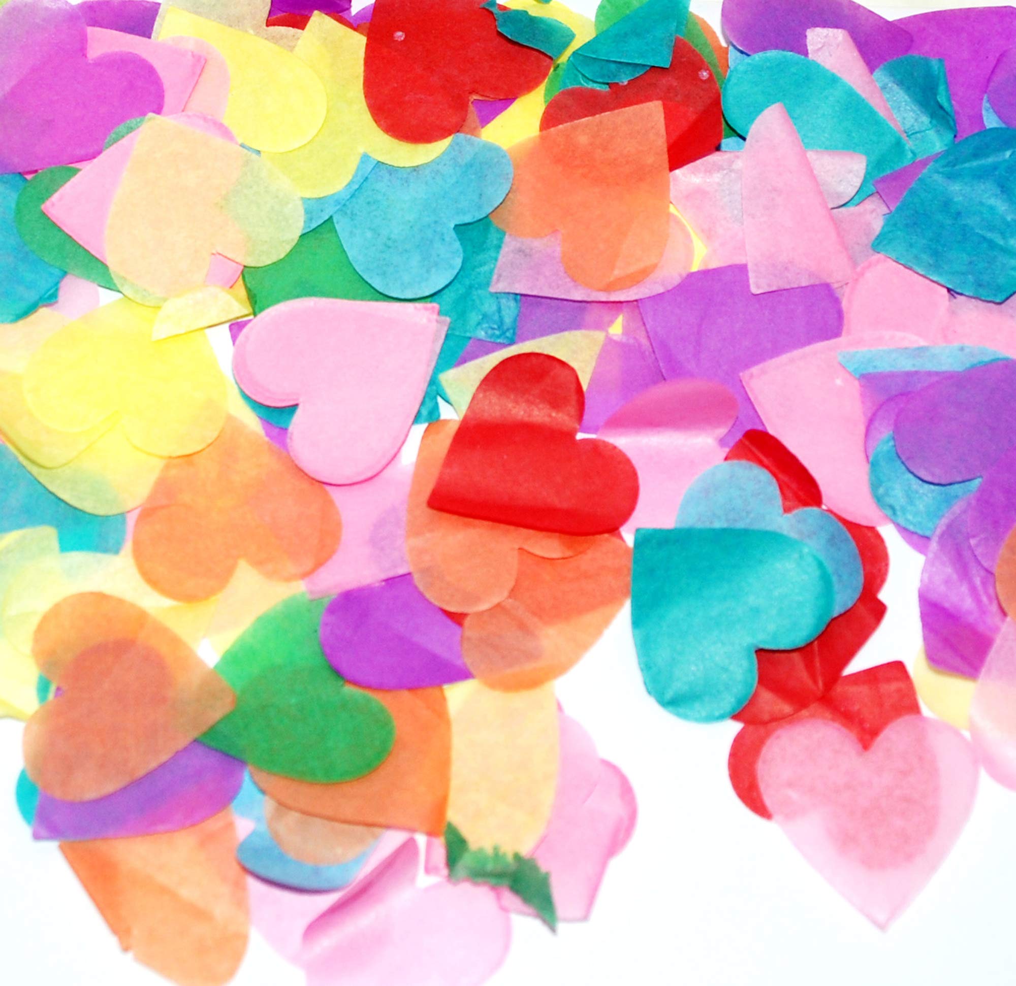 Kidsy Winsy Heart Shape Tissue Confetti 100grm/10000Pcs Paper Table Confetti for Valentine's Day, Wedding Party, Baby Shower, Balloon Decorations and Gift Filler, Available in Many Colours